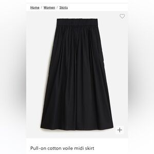 J. Crew Pull-on cotton voile midi skirt